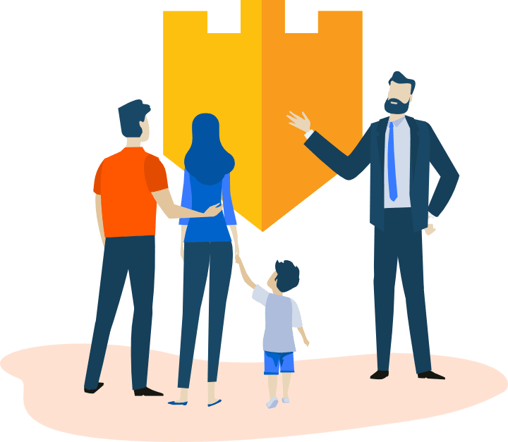 An illustration of people constructing a large jigsaw